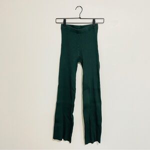 KOTN Cotton Blend Ribbed Jersey Lounge Ankle Length Flared Leg Pant (Capers, XS)